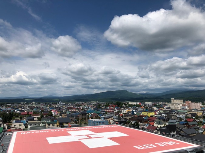 ヘリポートとピヤシリ山